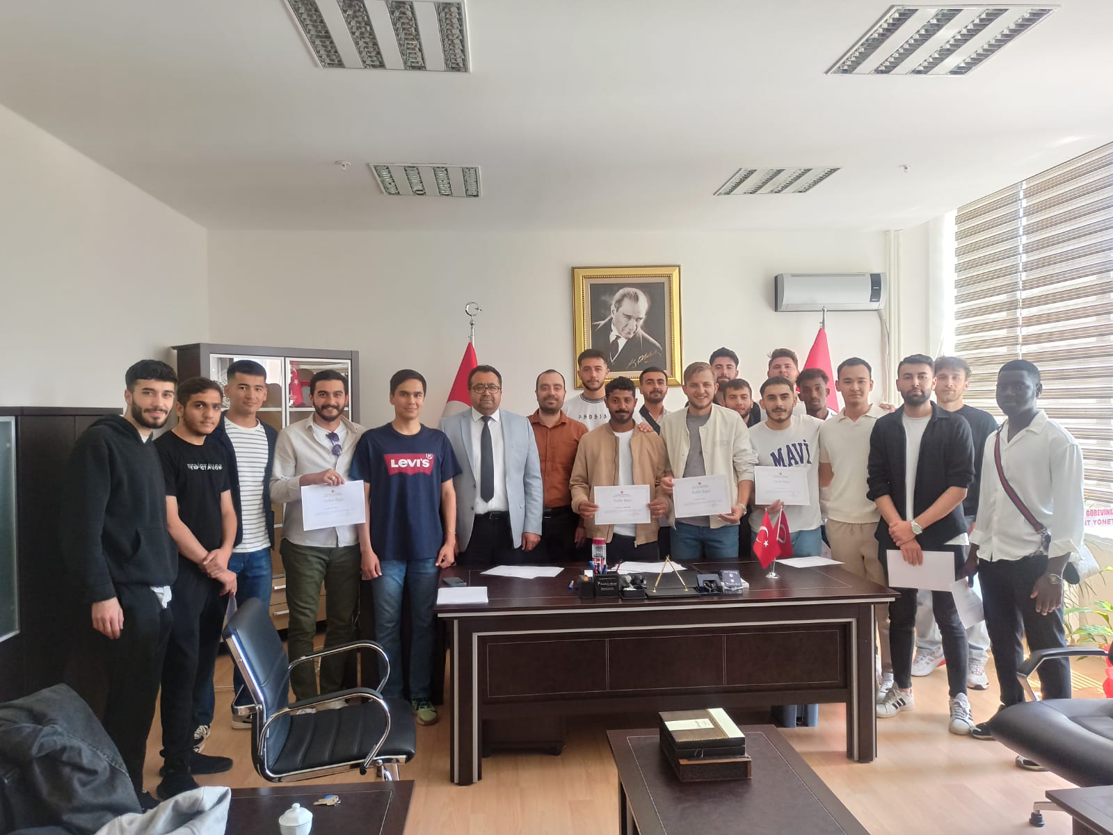 Fakültemiz Futbol Takımına Teşekkür Belgesi Verildi