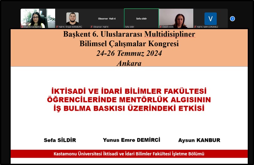 Fakültemiz Öğrencileri 2209-A TÜBİTAK Araştırma Projesini Bilimsel Kongrede Sundu