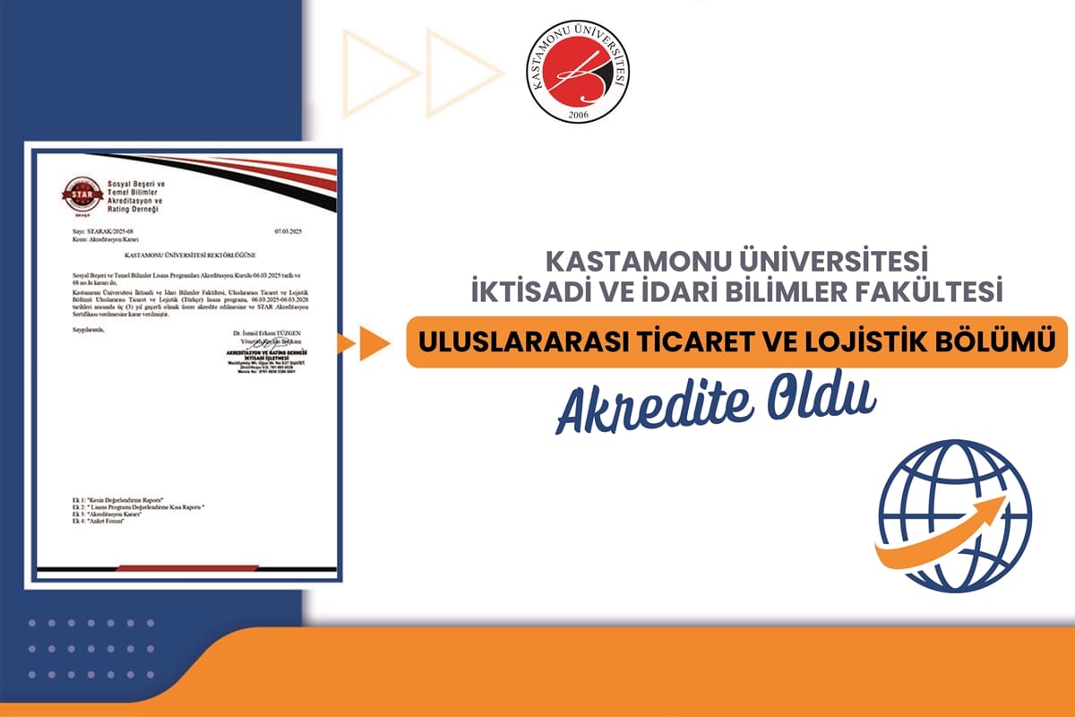 Uluslararası Ticaret ve Lojistik Bölümümüz Akredite Oldu