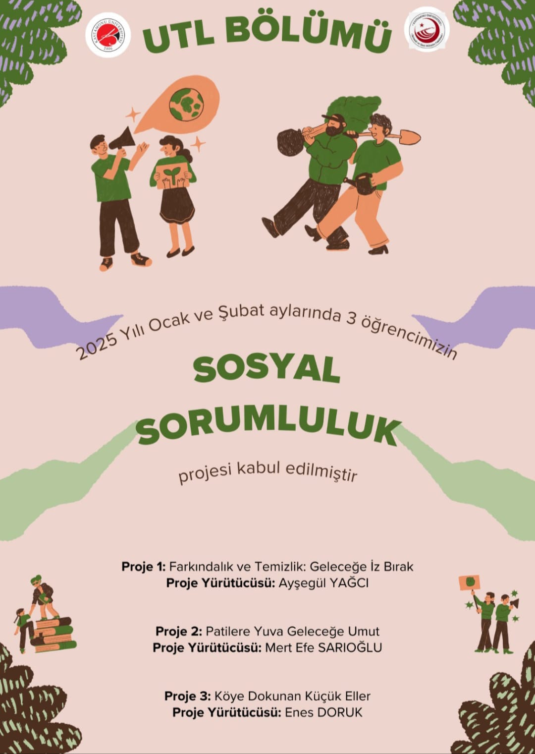 Fakültemiz Öğrencilerinin Sosyal Sorumluluk Projelerindeki Başarıları