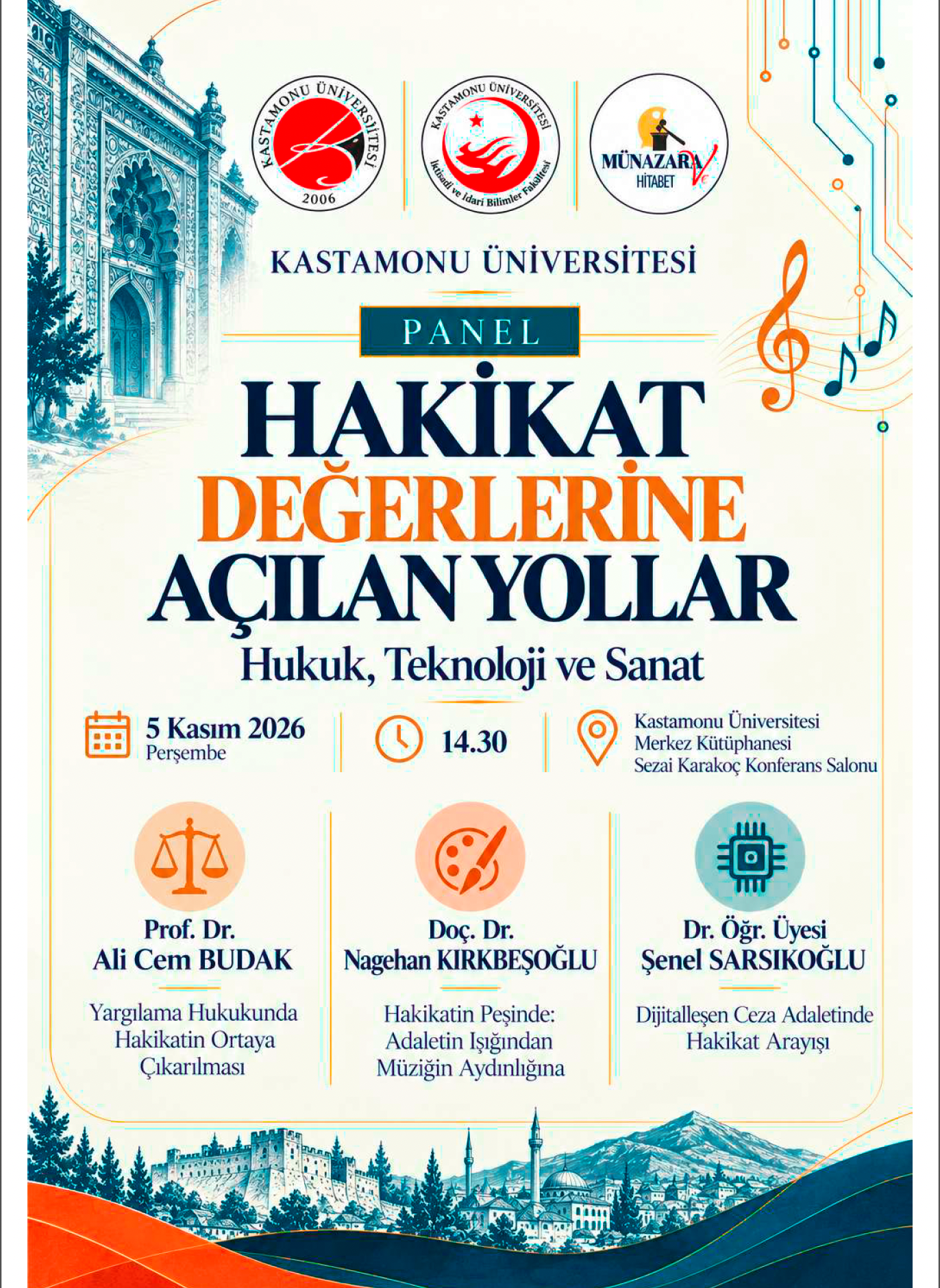 “Hakikat Değerlerine Açılan Yollar” Paneli Kastamonu Üniversitesinde Düzenlenecek